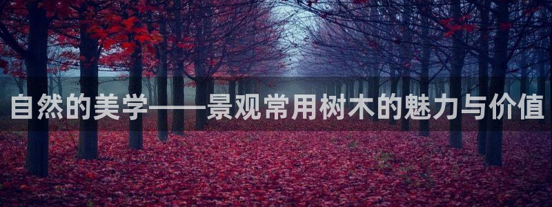 天顺娱乐03找74OOO5：自然的美学——景观常用树木的魅力与价值